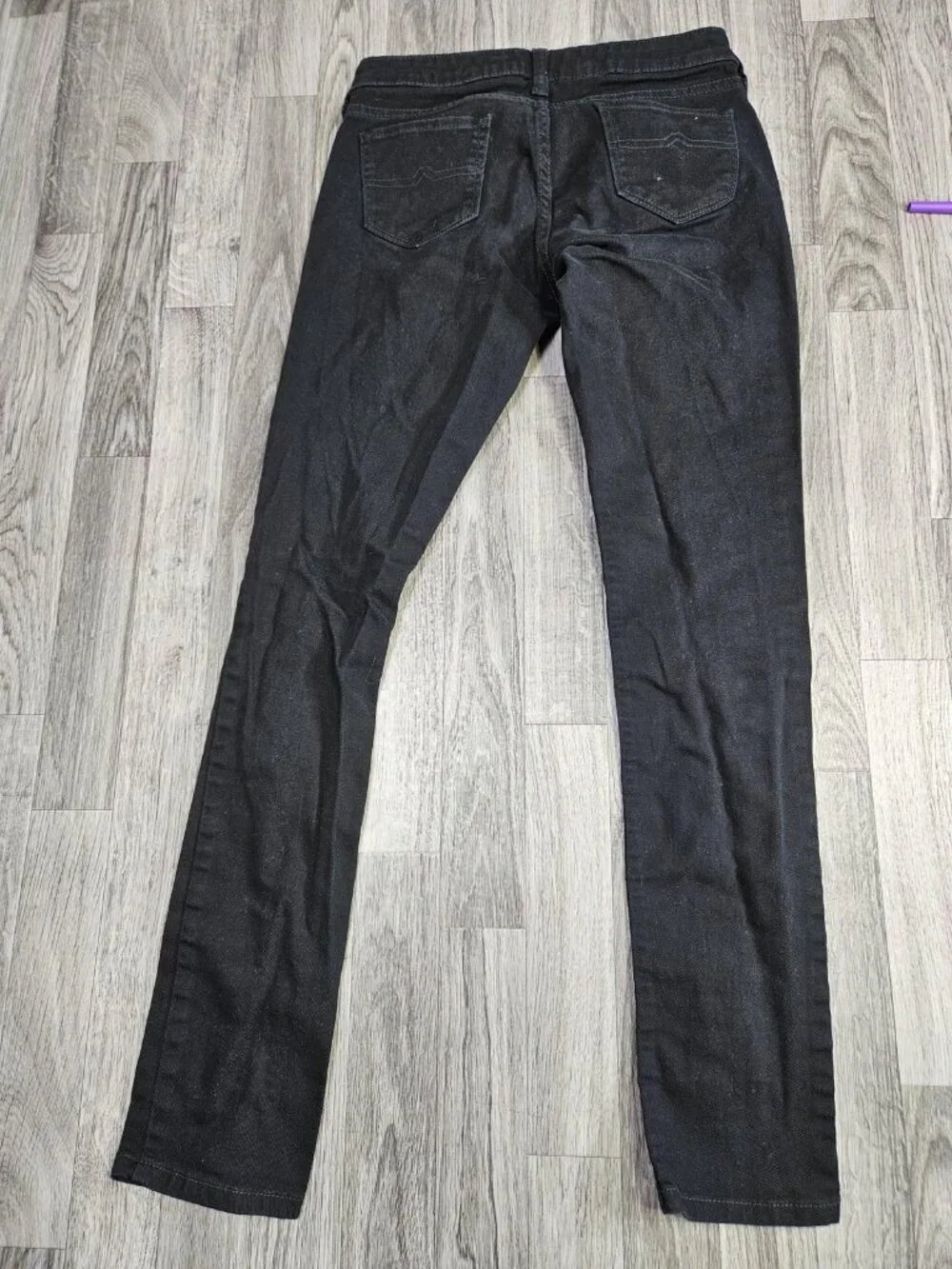 Arizona Jean Co Low Rise Super Skinny Jeans Juniors 5 Black‎ Stretch Denim